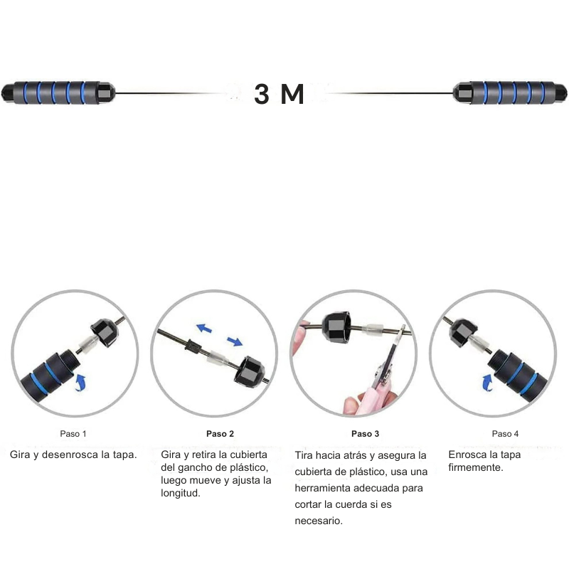 Cuerda para Saltar con Mangos Antideslizantes